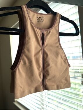 Urban Outfitters Out From Under Violetta Seamless Cutout Bra Crop Top Taupe M/L